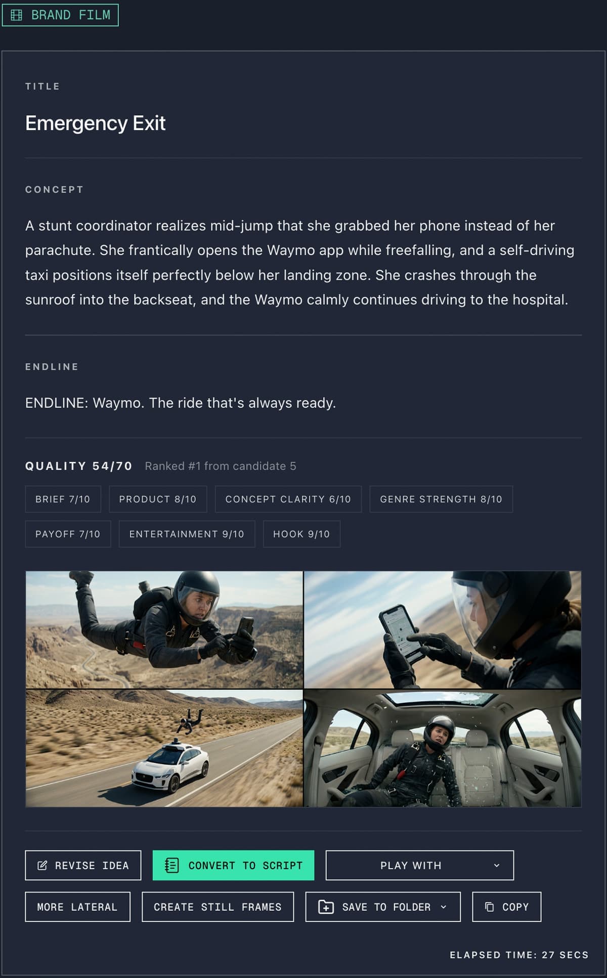 Brand Film Generator UI